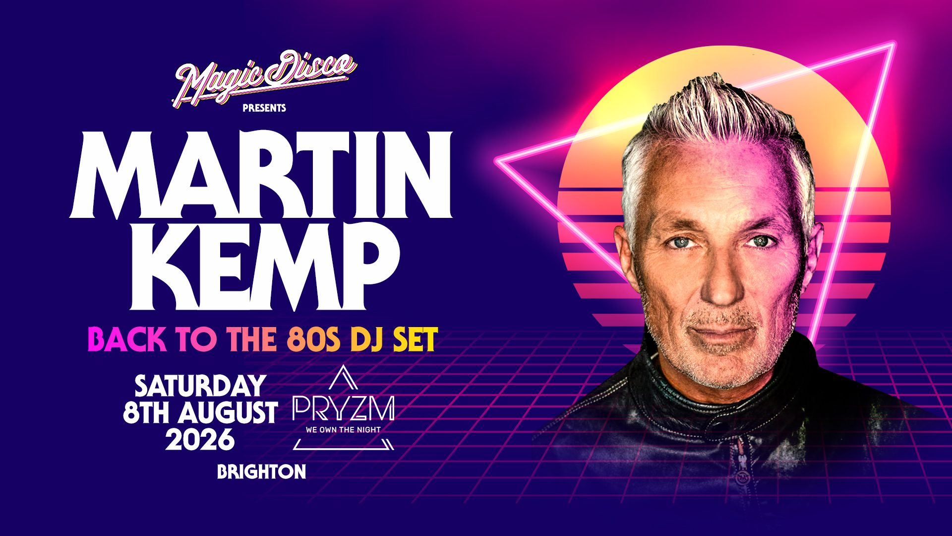 Martin Kemp Live DJ set – Back to the 80’s – Brighton [TICKETS ON SALE NOW!]