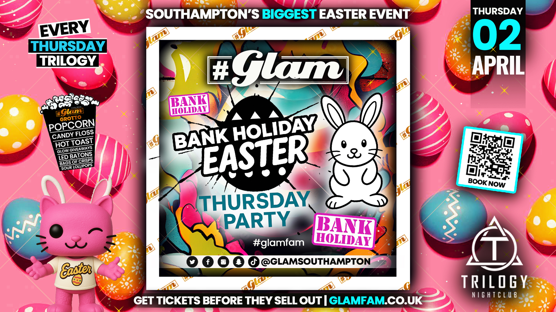 Glam Easter Thursday 🐣🐰 BANK HOLIDAY EASTER PARTY 🐰🐣 Southampton’s Biggest Easter Party! 🐰