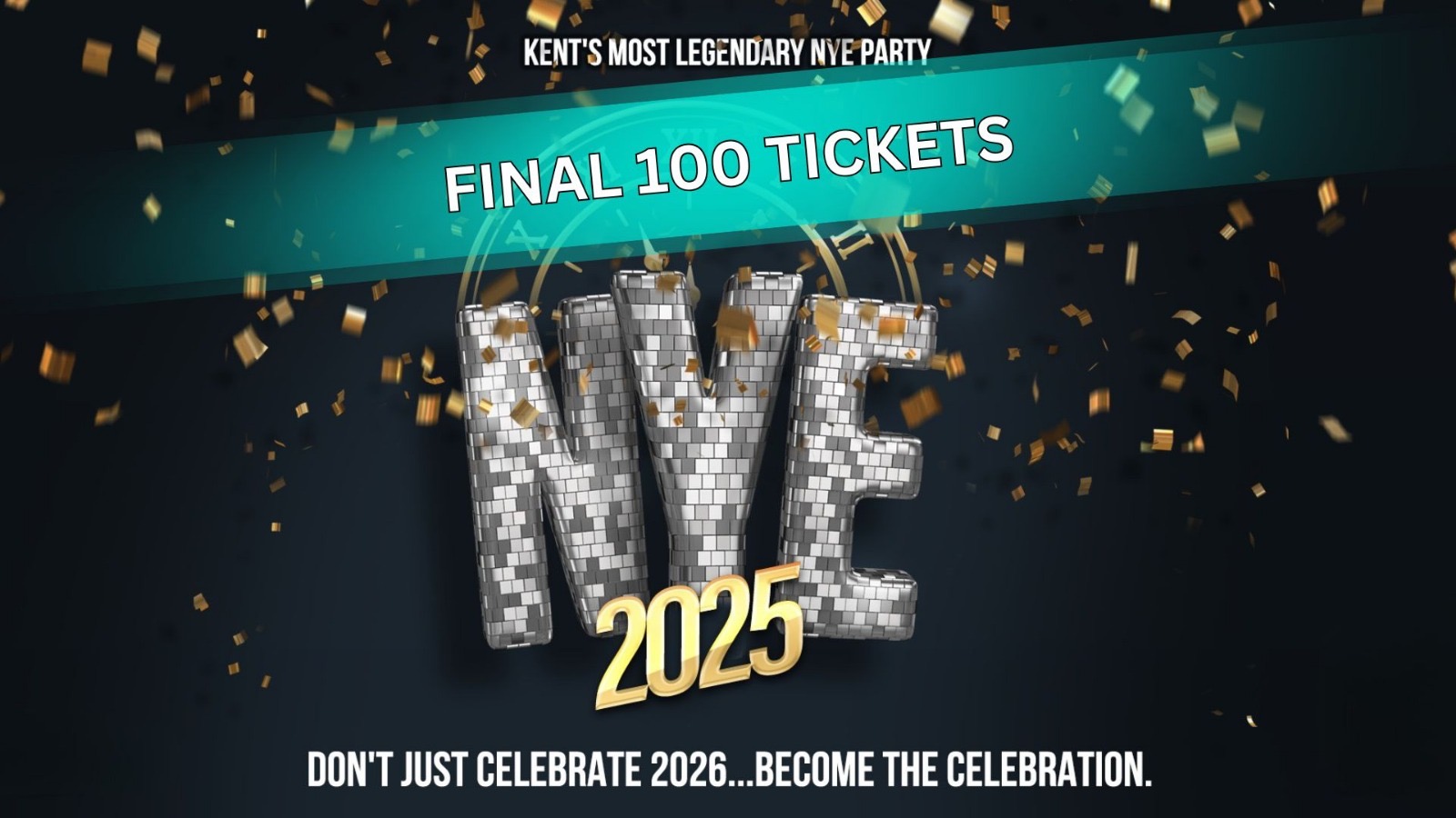 KENT’S MOST LEGENDARY NYE 2025  | Chemistry Canterbury  |  LAST 100 TICKETS LEFT