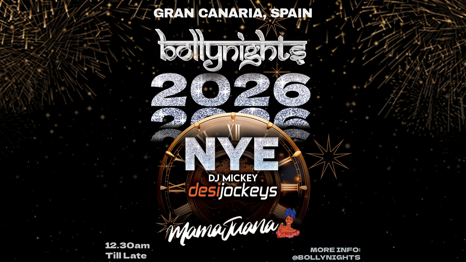 Bollynights GC Spain –  New Years Eve 2026 | Mamajuana