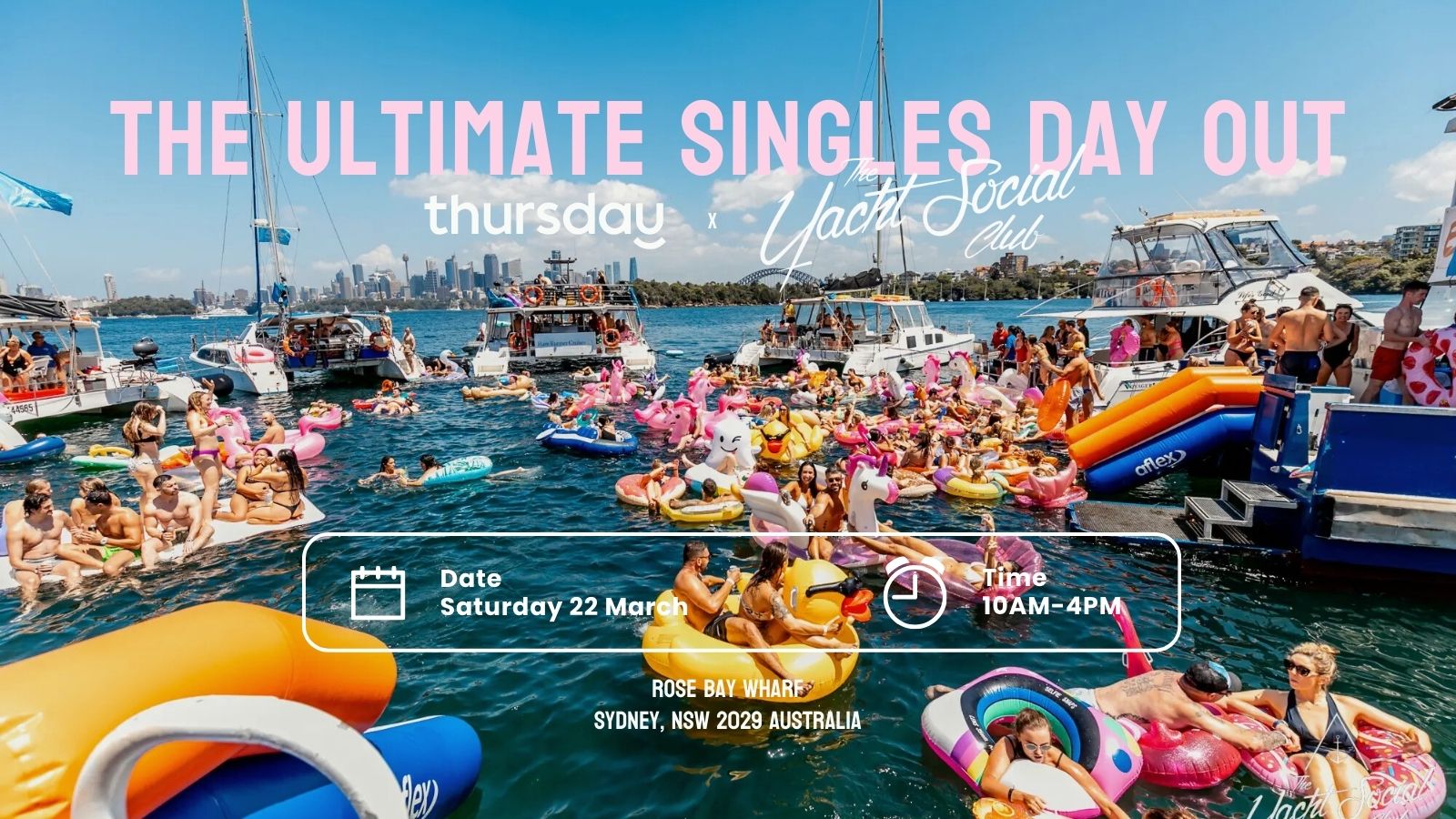 Saturday | 💧 Singles Yacht Party | Rose Bay