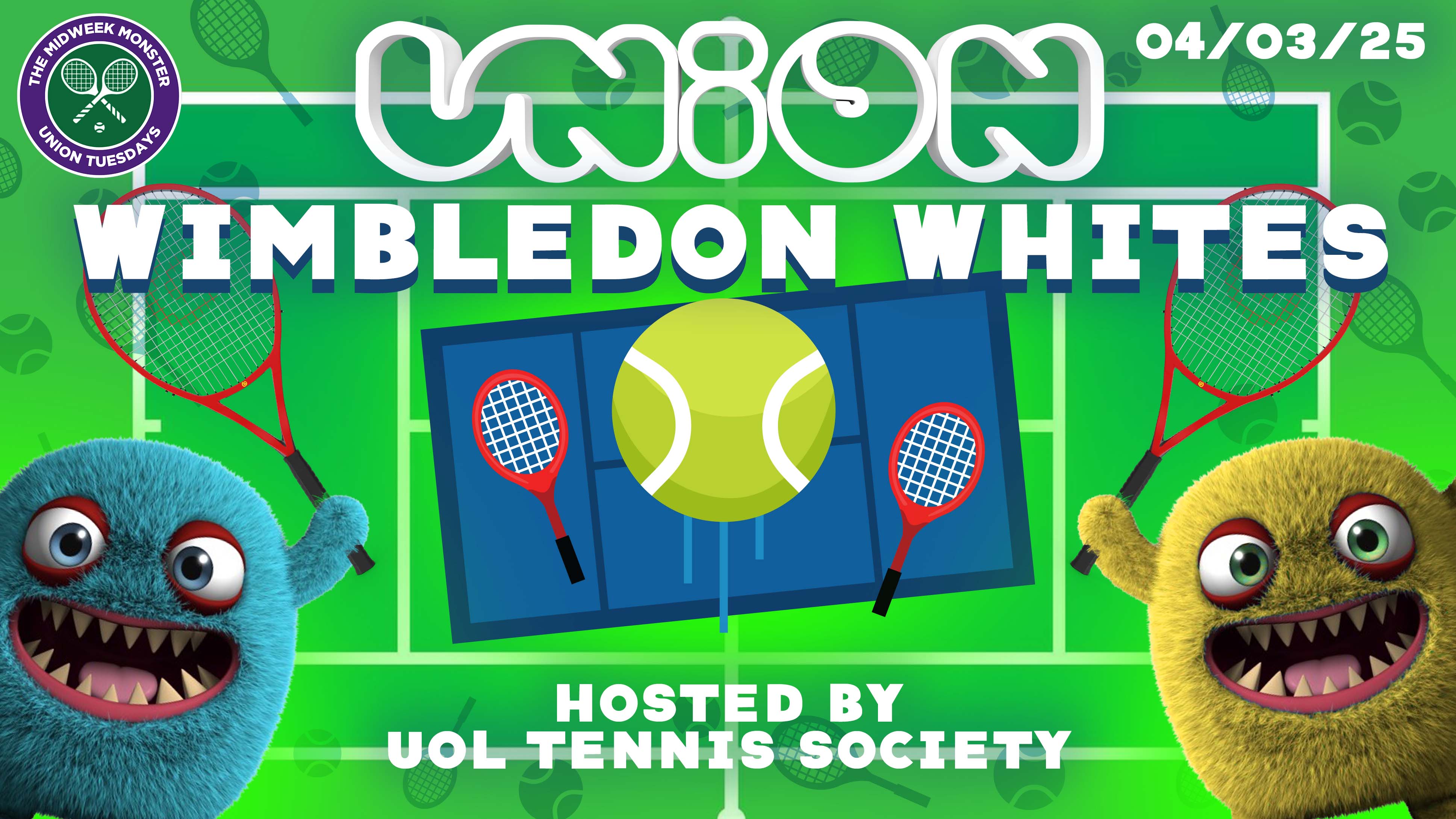 Union Tuesday’s Presents: Wimbledon Whites 🎾🤍 Hosted By UoL Tennis Society