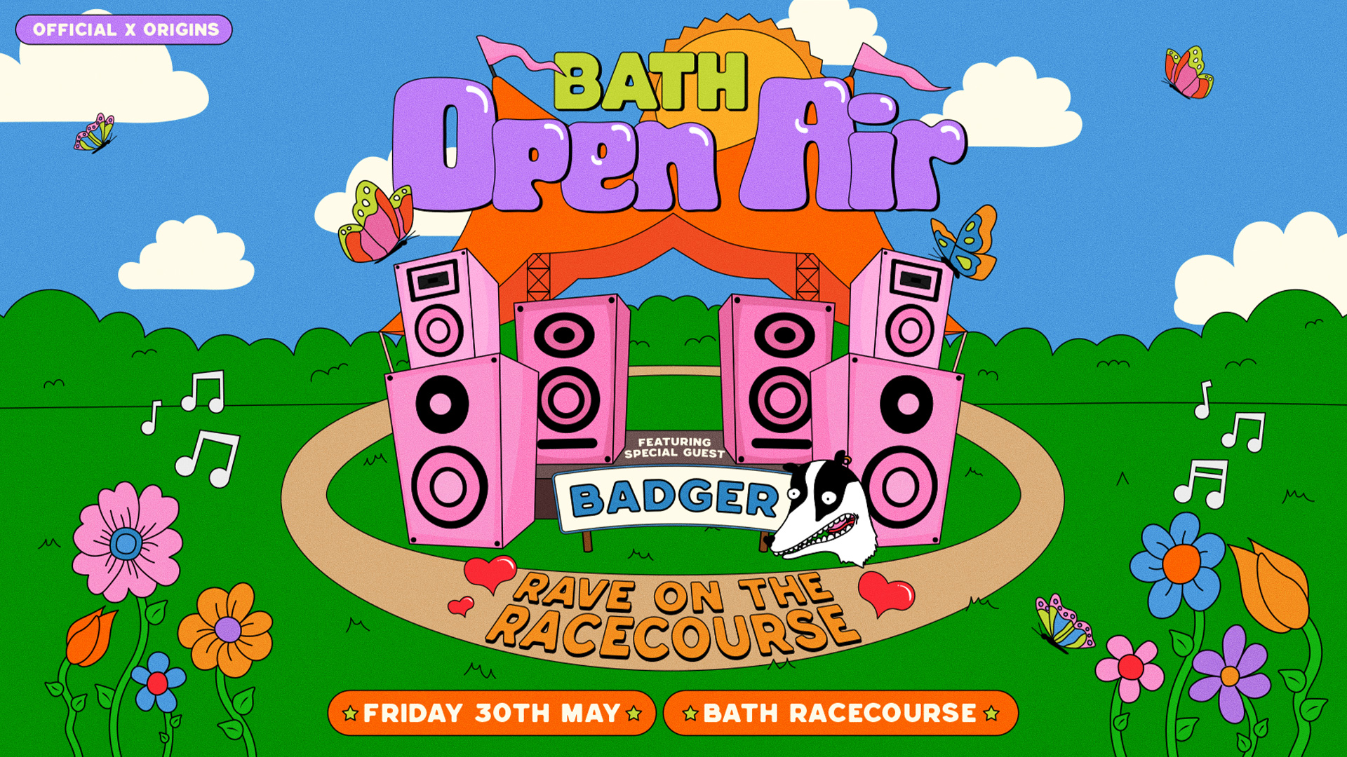 FINAL 25 TICKETS [Origins x Official] Bath Open Air: BADGER