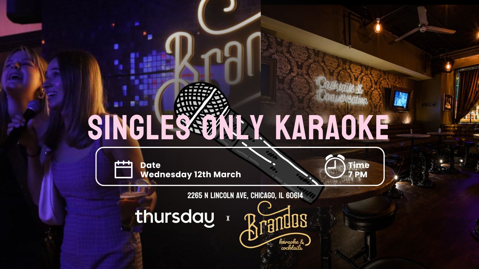 Wednesday | Karaoke🎤Singles Night  | Brando’s, Lincoln Park