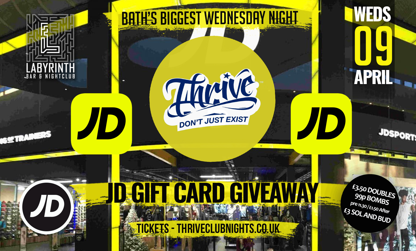 Thrive Wednesdays at Labs – JD SPORTS GIVEAWAY!! 👟💥
