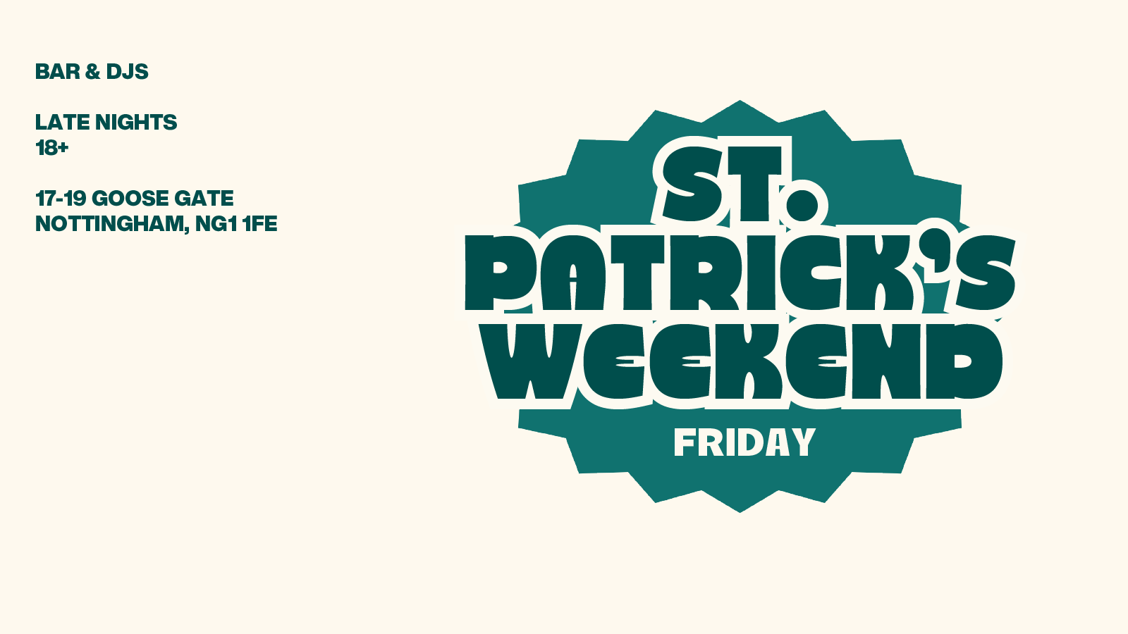 St Patrick’s Weekender – Friday