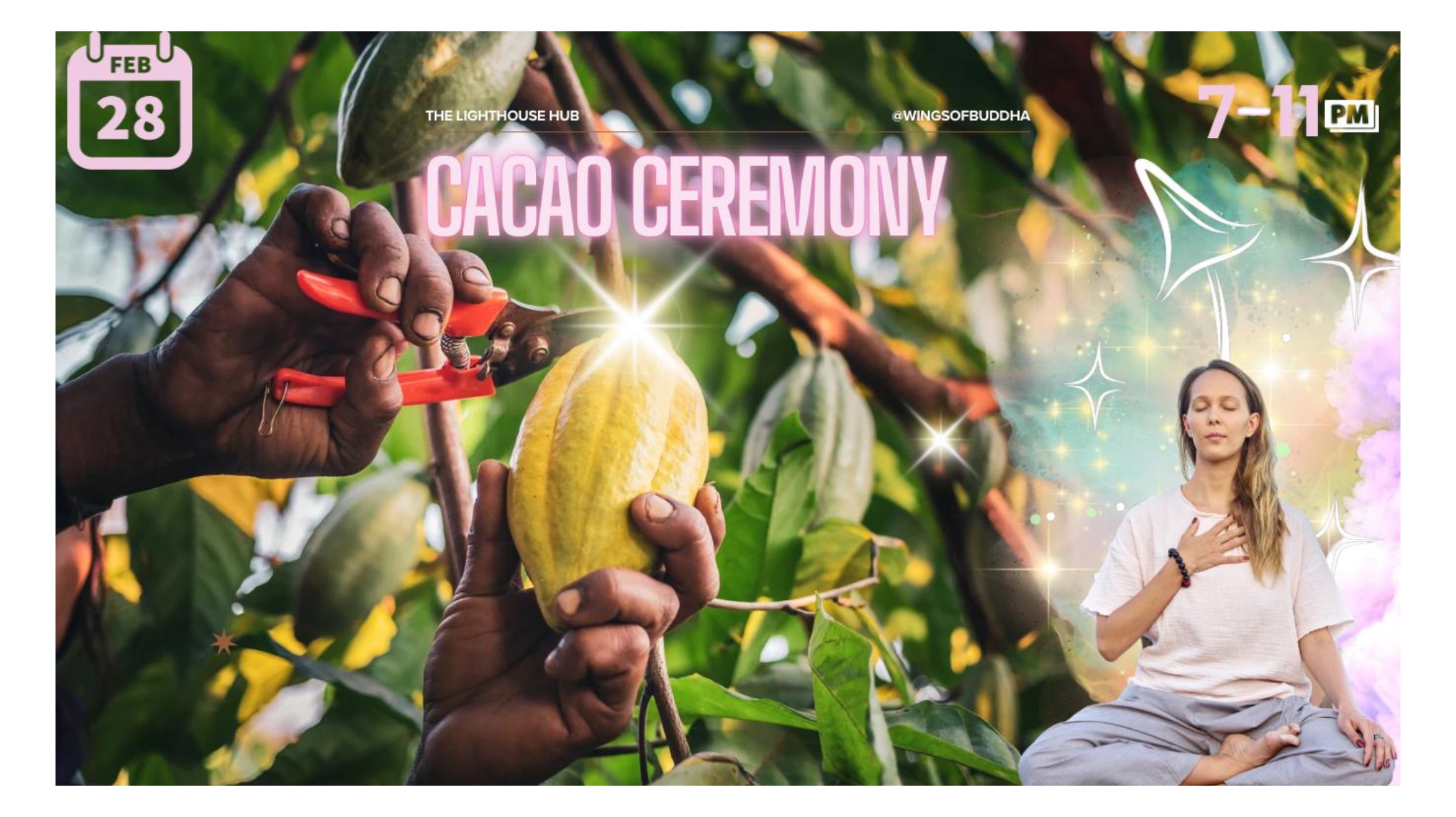Sacred Blue Lotus Cacao Ceremony (Friday 28th feb) @ The Lighthouse Hub