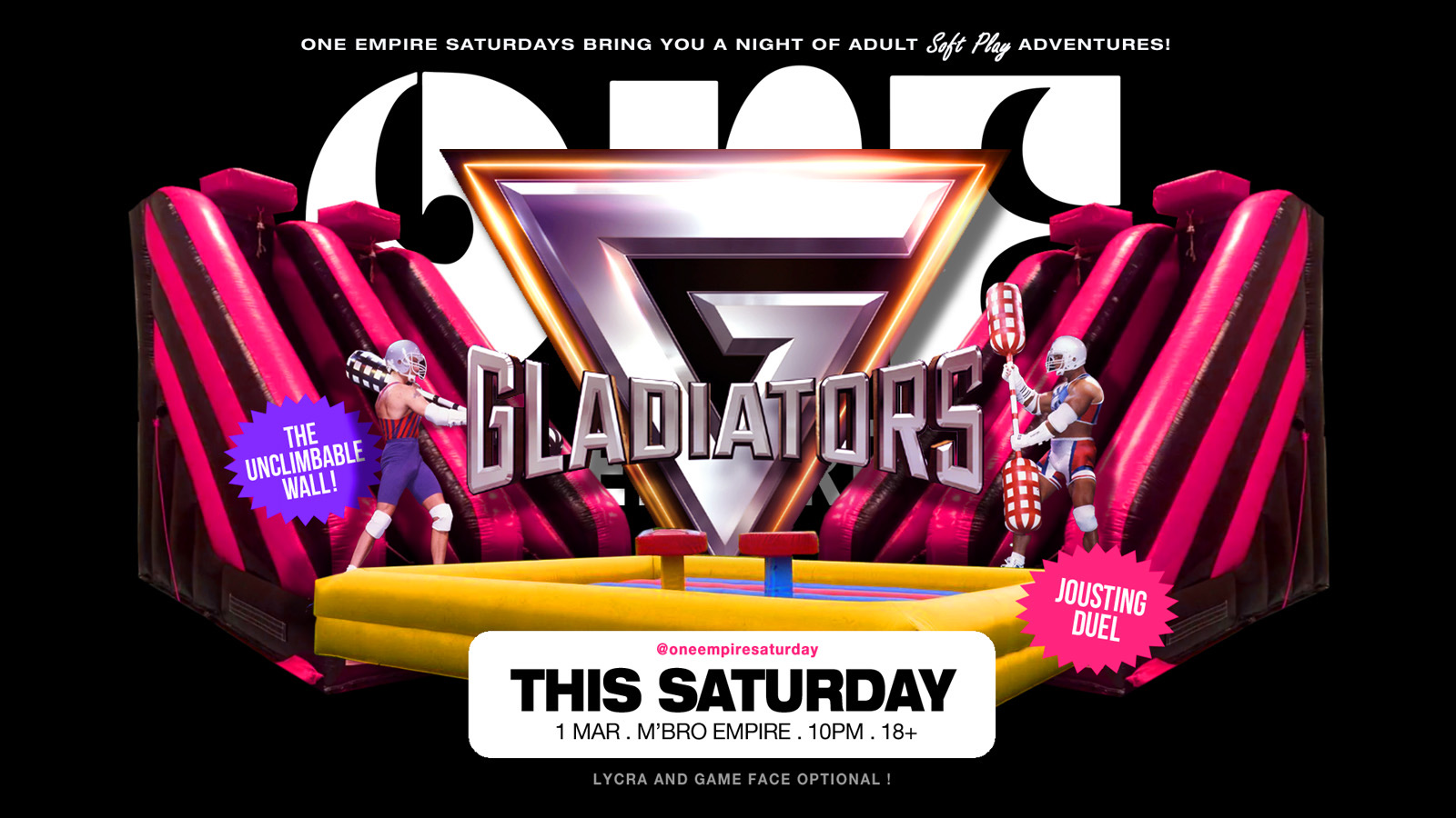Gladiators at The Empire – This Saturday 💪🏼