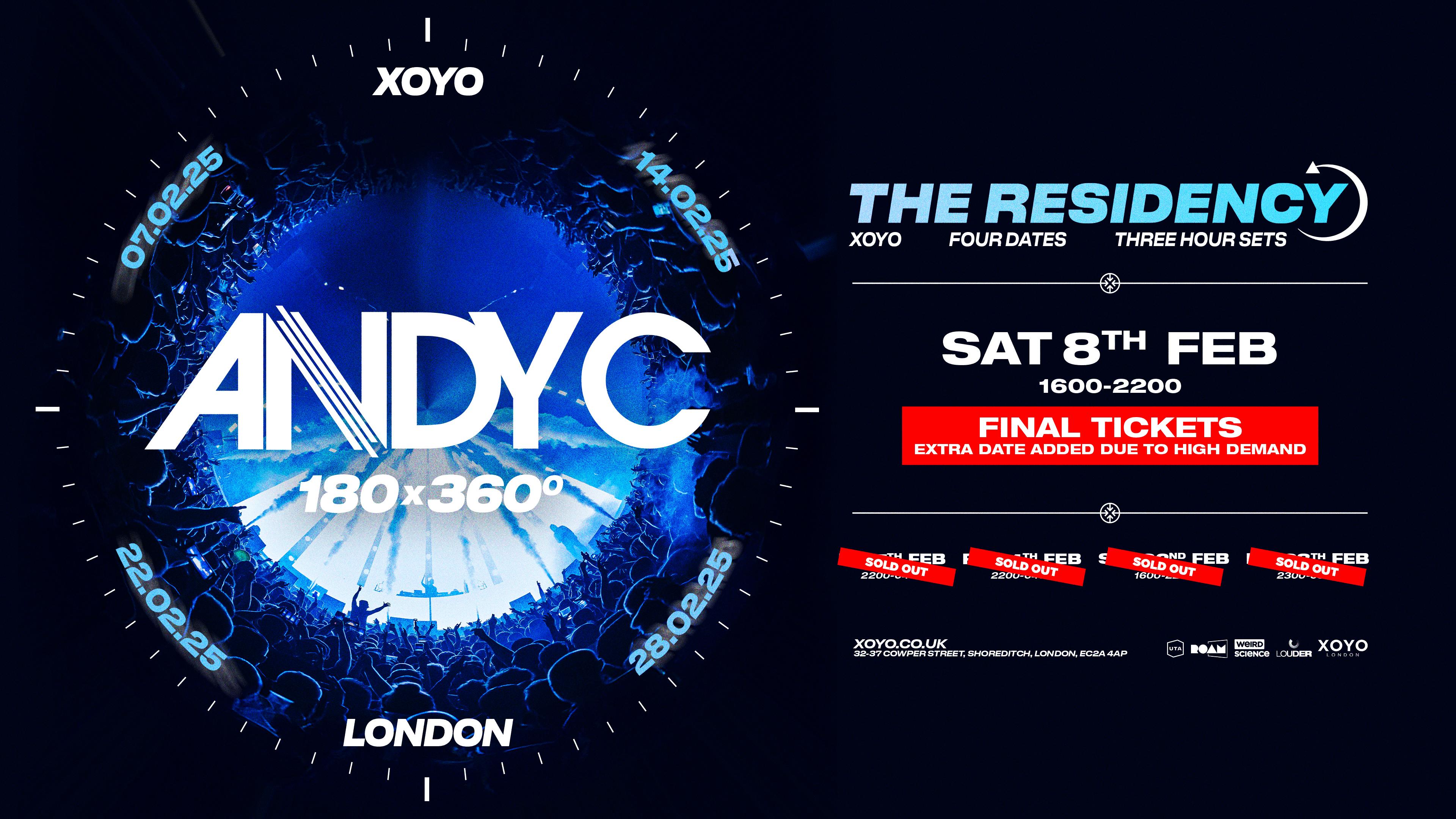 Andy C : The Residency – Week 1 – Day Party [Final Tickets]