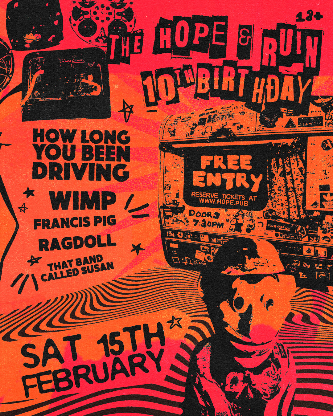 H&R 10th Birthday: HOW LONG YOU BEEN DRIVING, WIMP, Francis Pig, Radgoll, That Band Called Susan