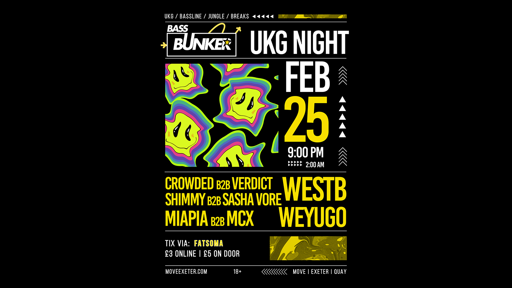 BASS BUNKER – UKG – Tues 25 Feb – Bomba – Exeter