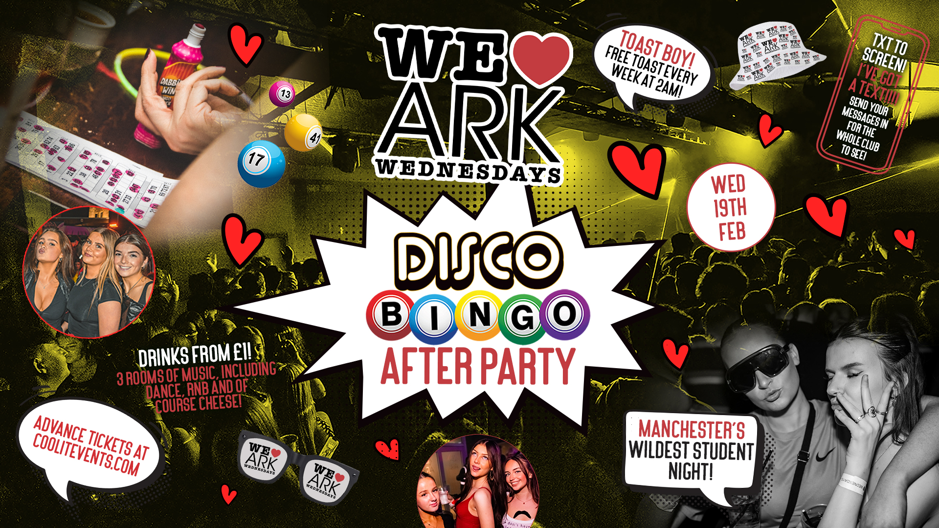 WE LOVE ❤️ WEDNESDAYS – Disco Bingo afterparty! £2.50 DOUBLES before midnight! ❣️