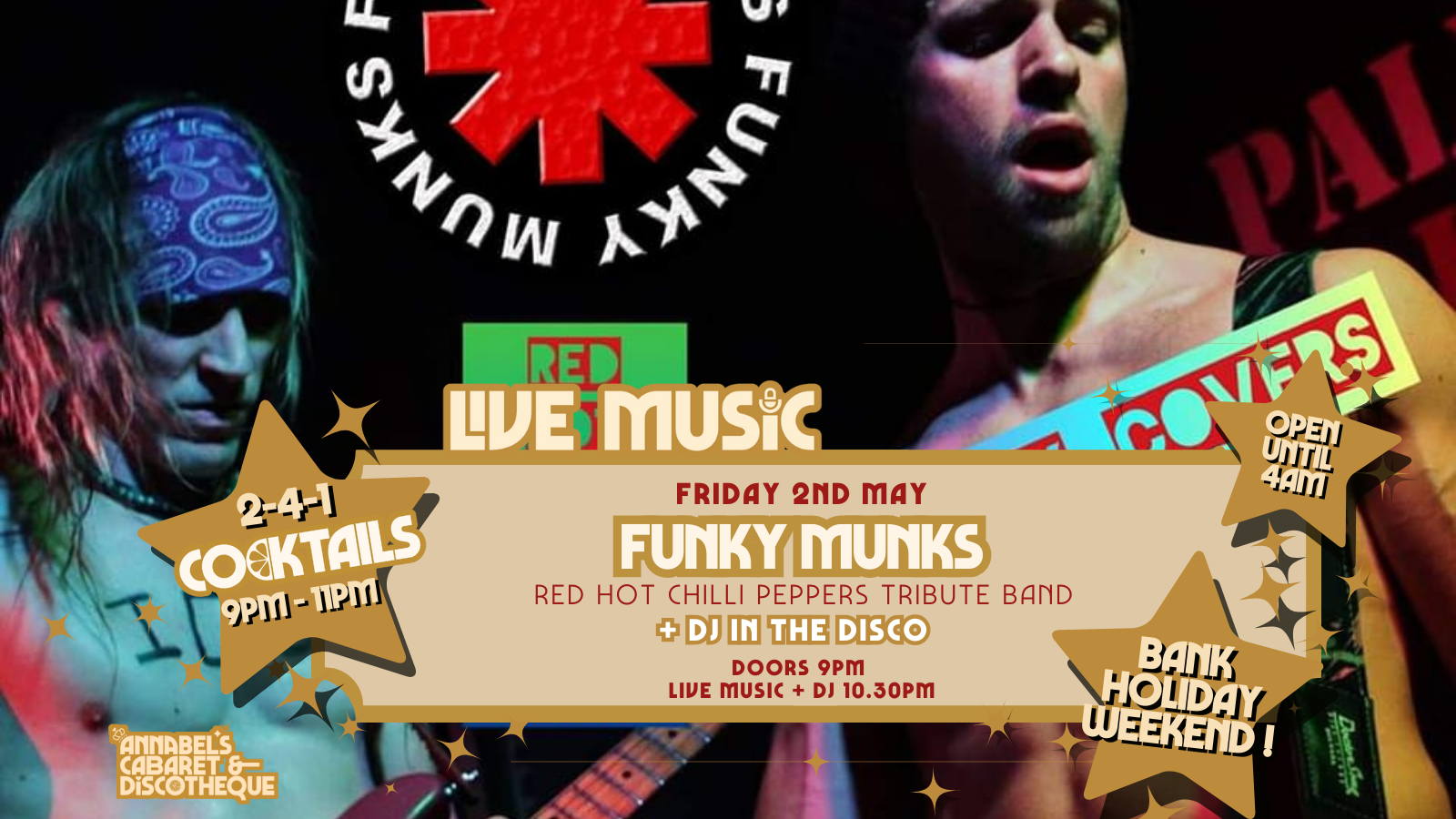 Live Music: FUNKY MUNKS // Annabels Cabaret and Discotheque