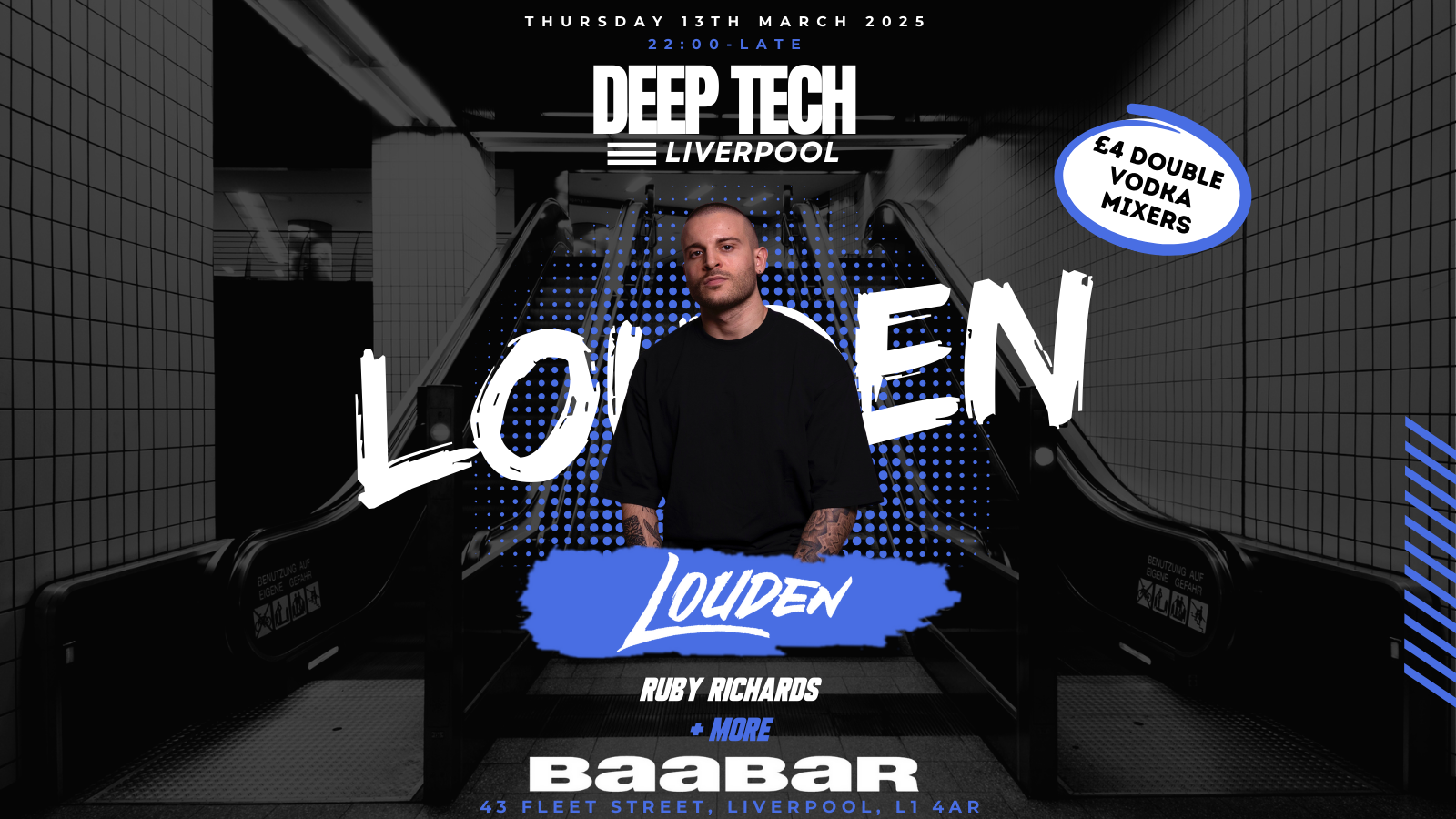 Baa Bar x Deep Tech presents Louden – Thu 13th Mar