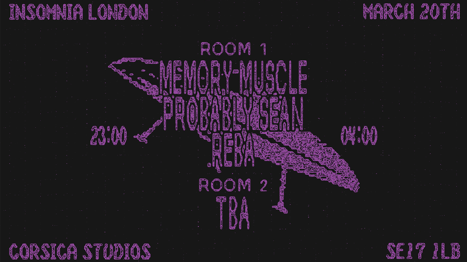 Insomnia London – House x DnB x Techno – Thursday’s at Corsica Studios