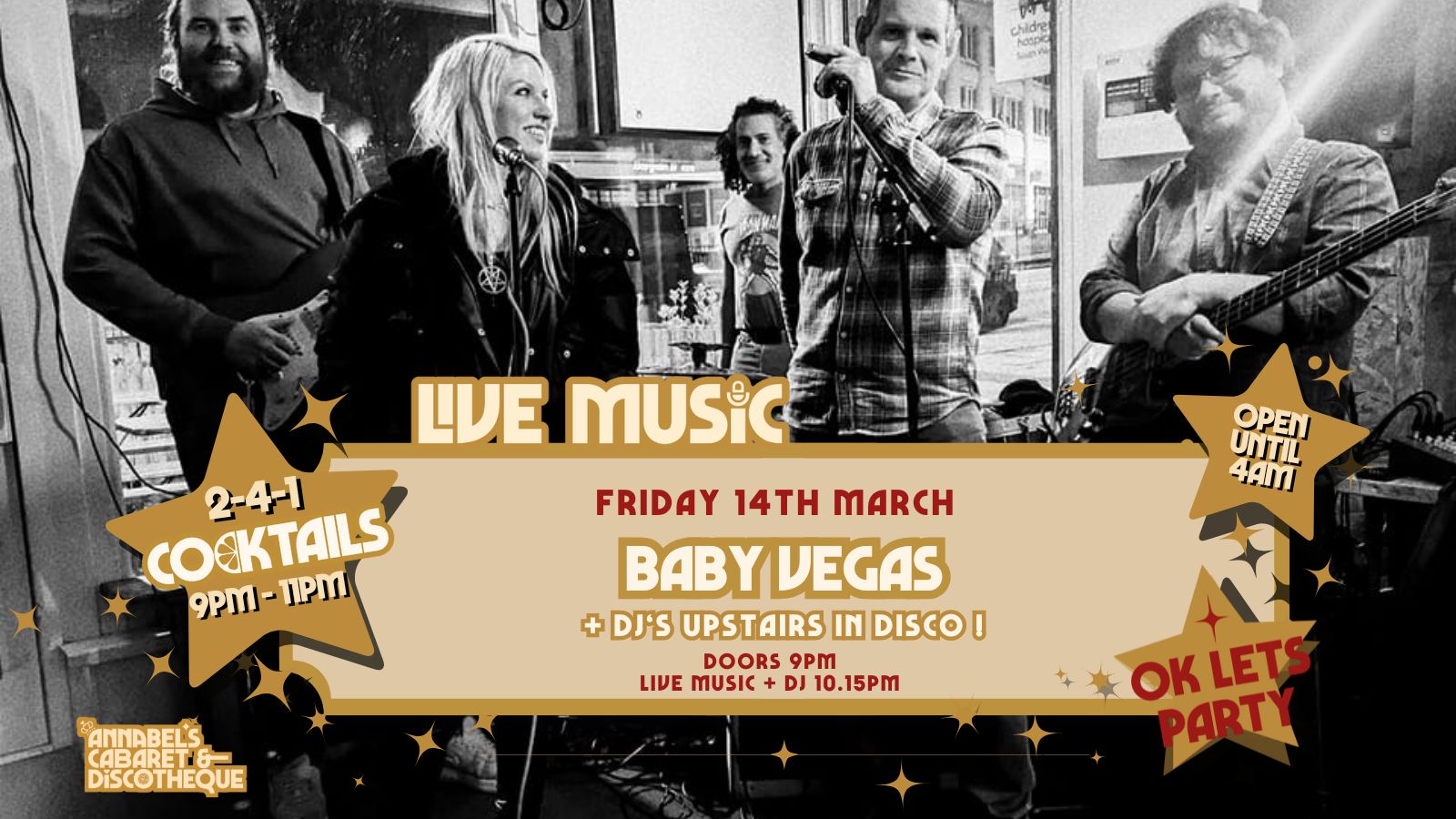 Live Music: BABY VEGAS // Annabel’s Cabaret & Discotheque