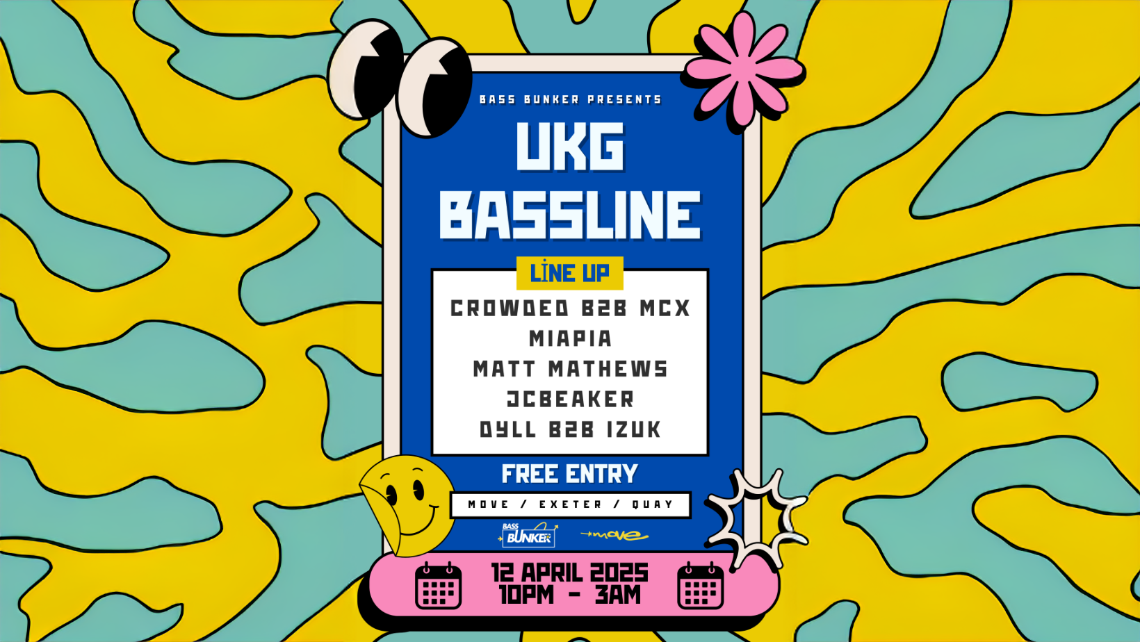 Bass Bunker // UKG & Bassline // Free Entry // Sat 12 April // Move Exeter