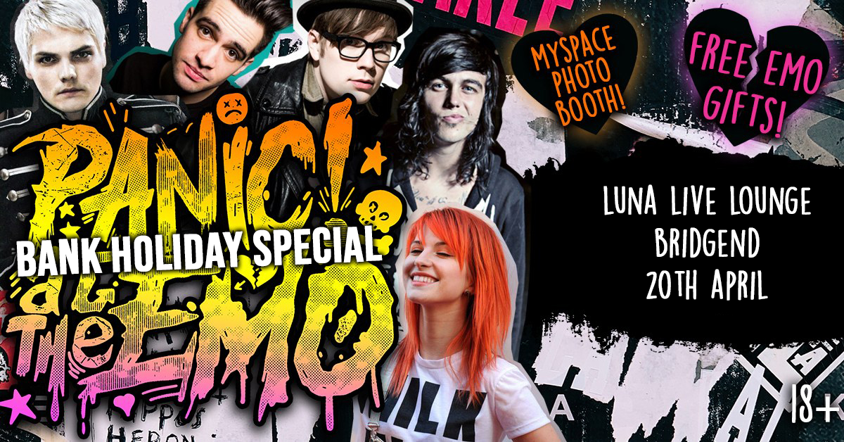 Panic At The Emo Clubnight: Bank Holiday Special at Luna Live Lounge, Bridgend