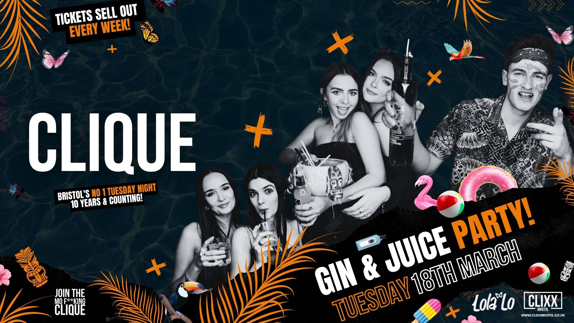 CLIQUE | Gin & Juice Party 🔥 Join The Mo F**king Clique