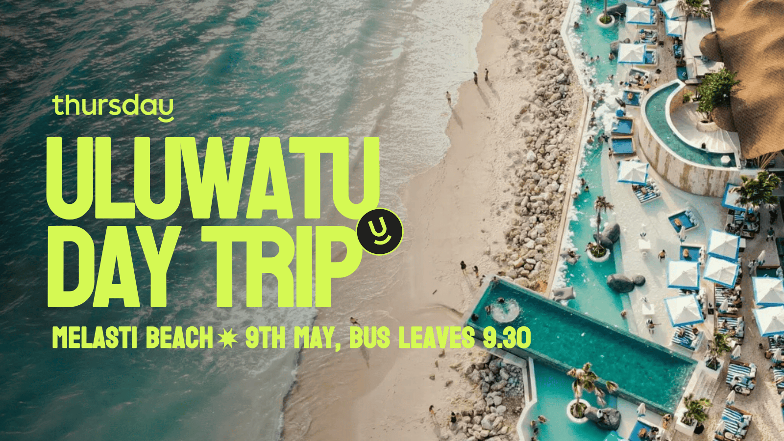 Friday | Uluwatu Day Trip, Melasti Beach & White Rock Beach Club – Free Add On (limited spots) | Uluwatu, Bali