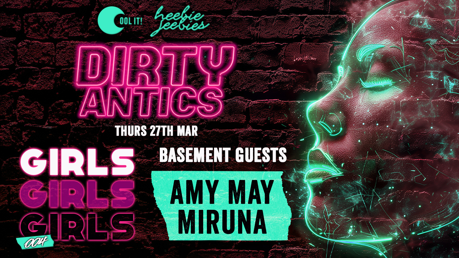 Dirty Antics Thursdays : GIRLSGIRLSGIRLS 004 – £3.50 Doubles All Night