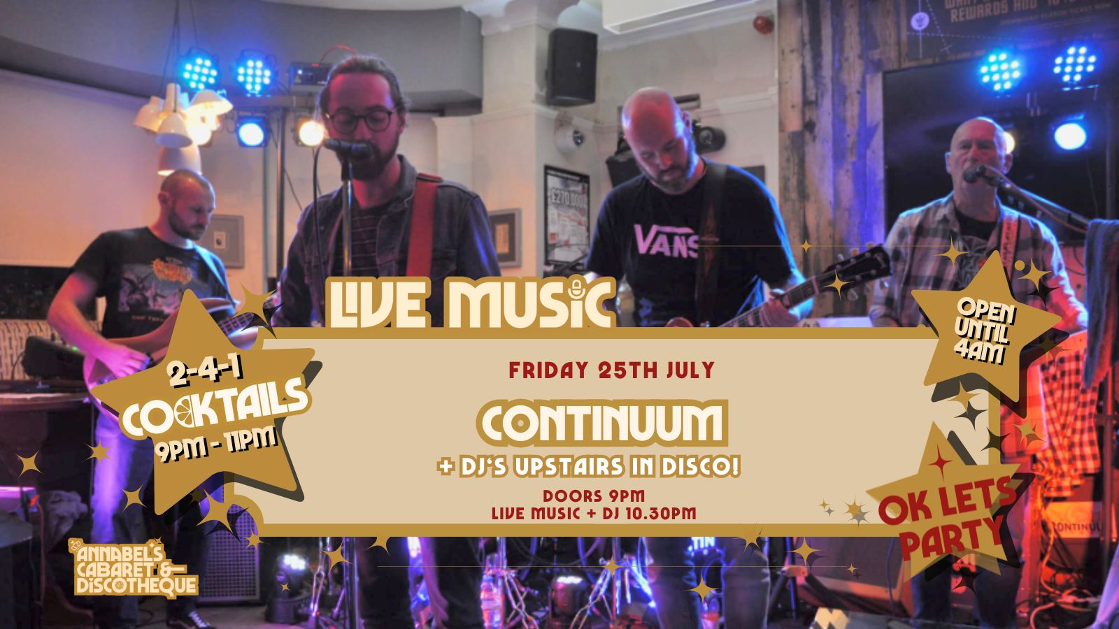 Live Music: CONTINUUM // Annabel’s Cabaret & Discotheque