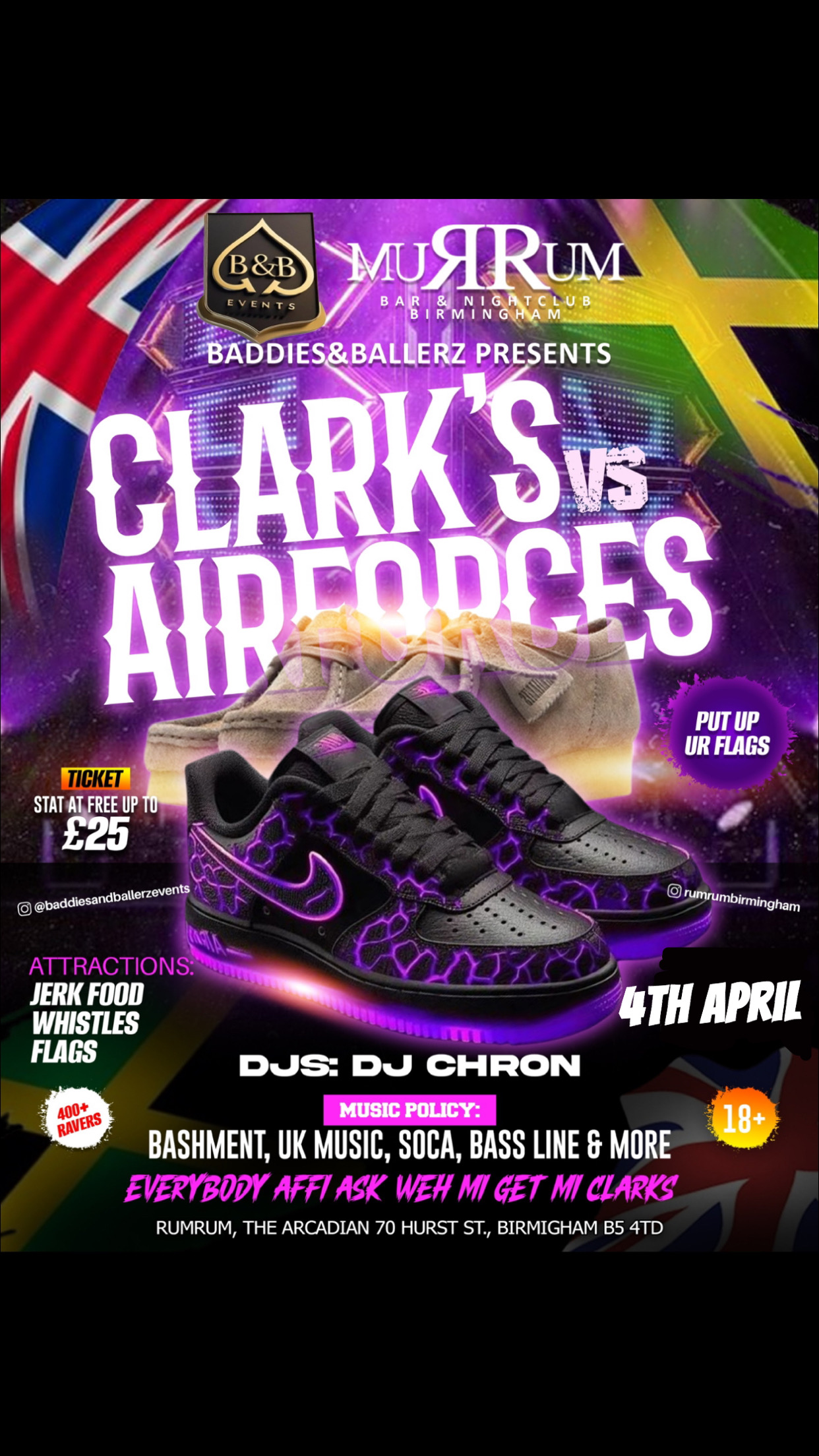 CLARKS VS AIRFORCES😱 | BIRMINGHAMS BIGGEST YARDIE PARTY🇯🇲🔥