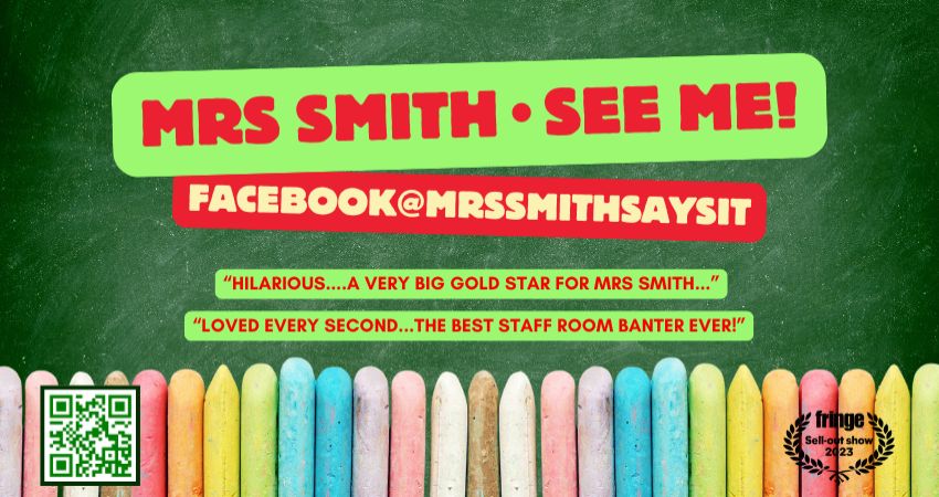 Comedy Show: Mrs Smith  – Teacher Comedy – Thurs 7 Aug – Bomba Exeter