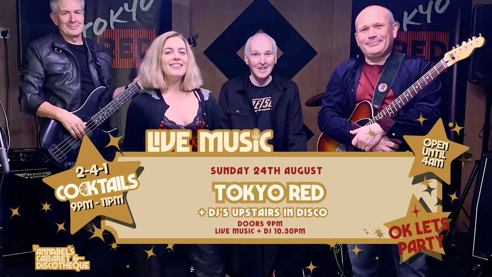 Live Music: TOKYO RED // Annabel’s Cabaret & Discotheque