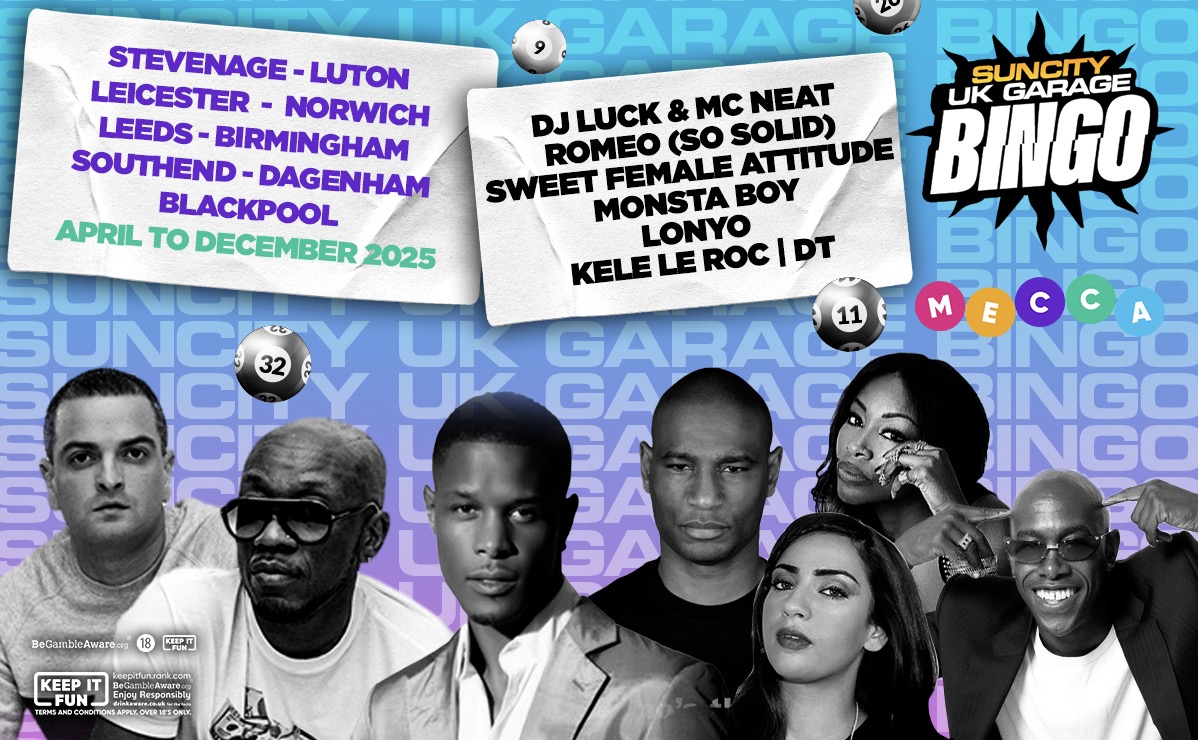 Sun City UK GARAGE BINGO in Norwich @Mecca Bingo