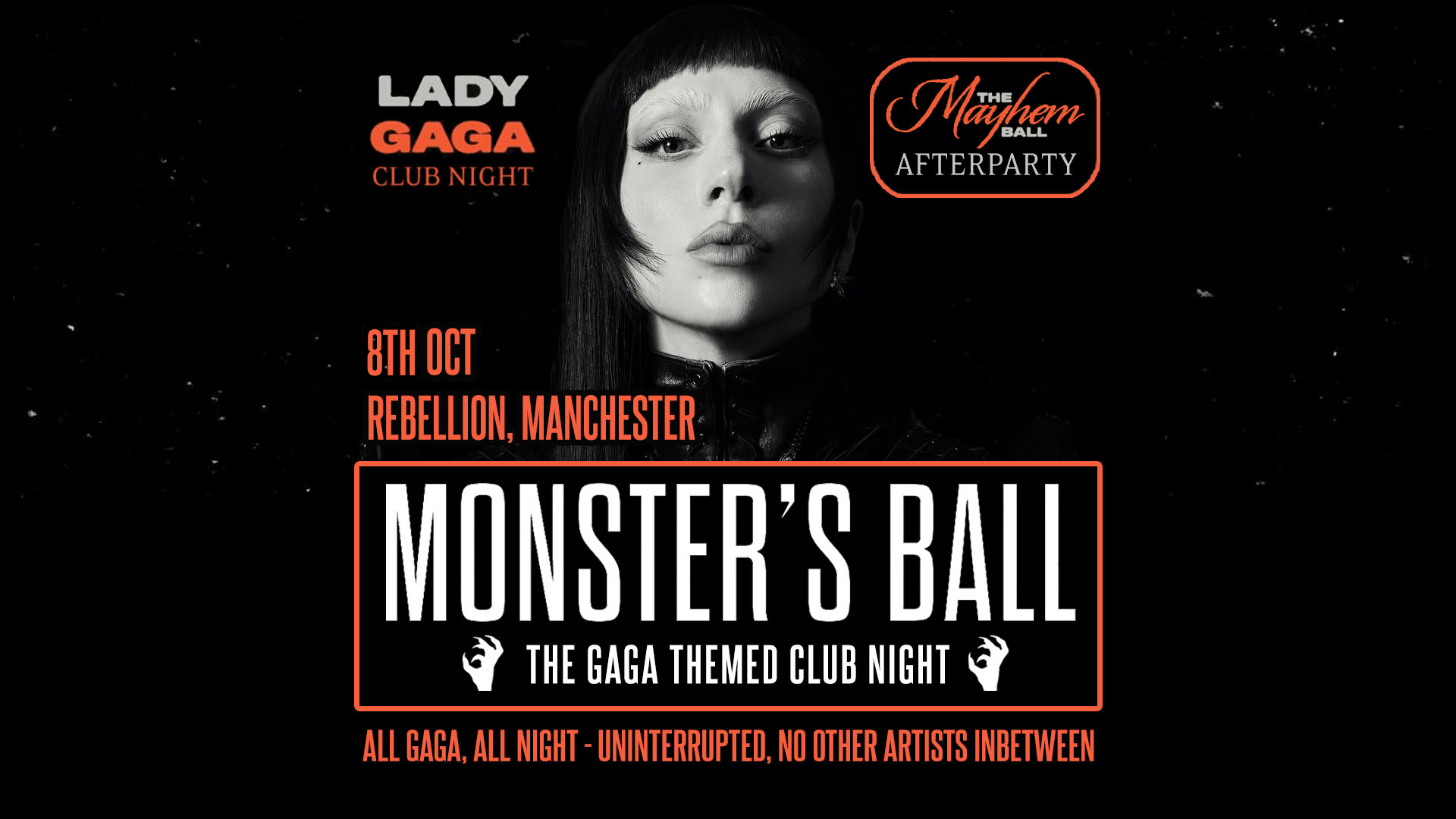 Monster’s Ball: MAYHEM Ball MANCHESTER After Party – The Lady Gaga Club Night – 8th October