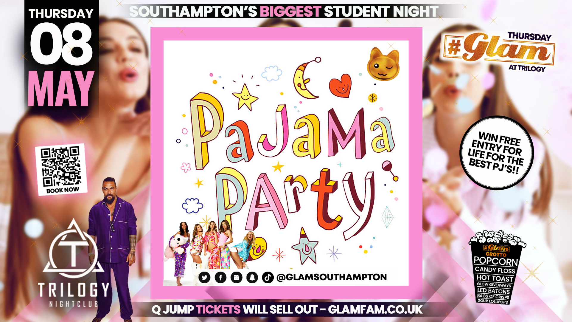 Glam Thursdays | PYJAMA PARTY! 🤩 Southampton’s Biggest Student Night 😻