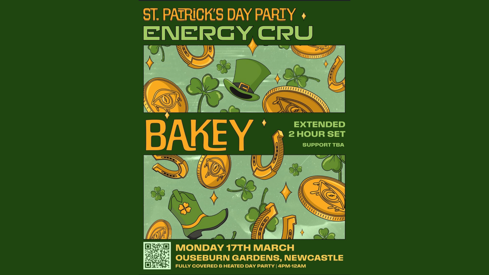 Energy Cru St Paddy’s Day Party presents Bakey