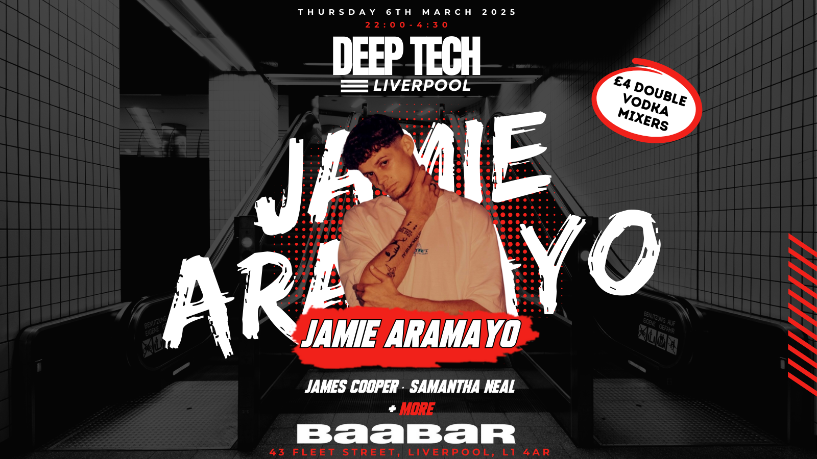 Baa Bar x Deep Tech presents Jamie Aramayo – Thu 6th Mar