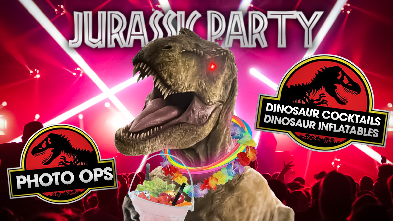 UP-ROAR! Jurassic Party Clubnight – Rock, Pop, Emo, Indie & Dad Rock Clubnight ft. Dinosaur Cocktails, Decorations and Inflatables!