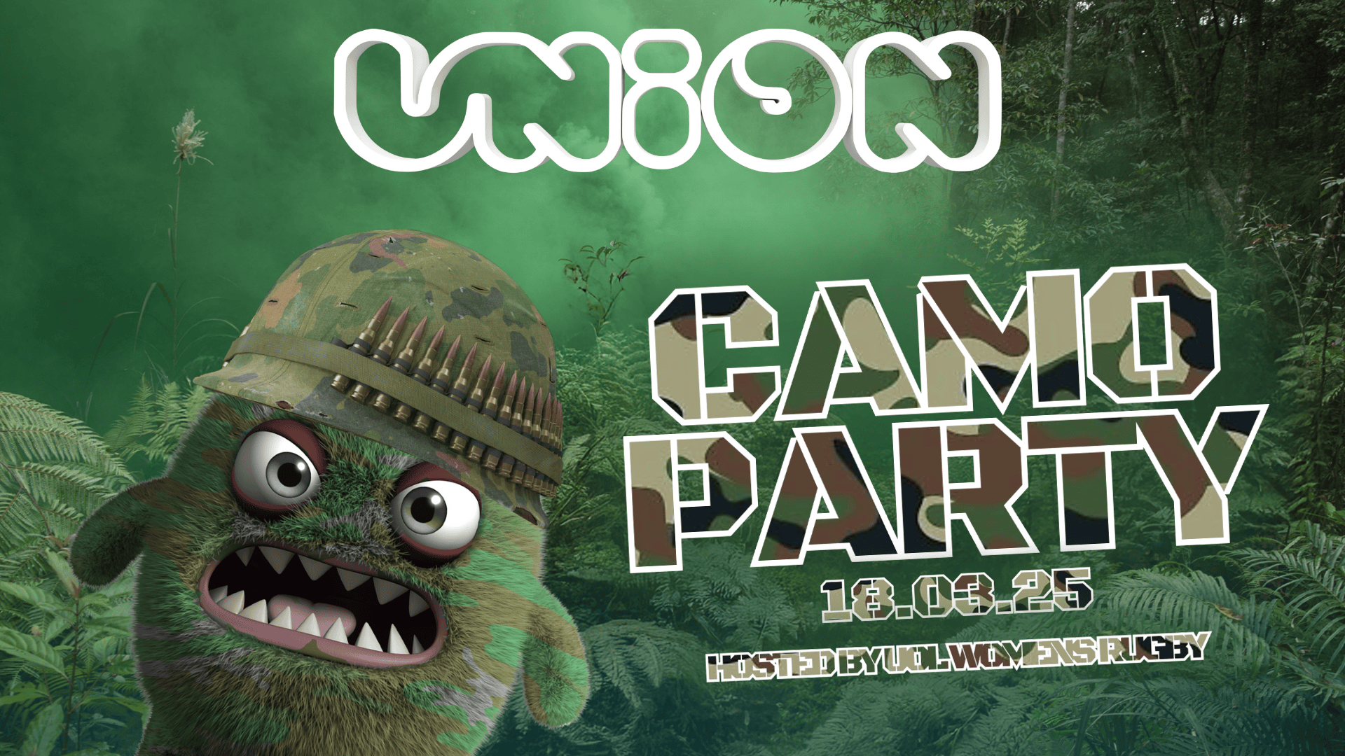 Union Tuesday’s Presents: Camo Party 🪖Hosted By UoL Women’s Rugby
