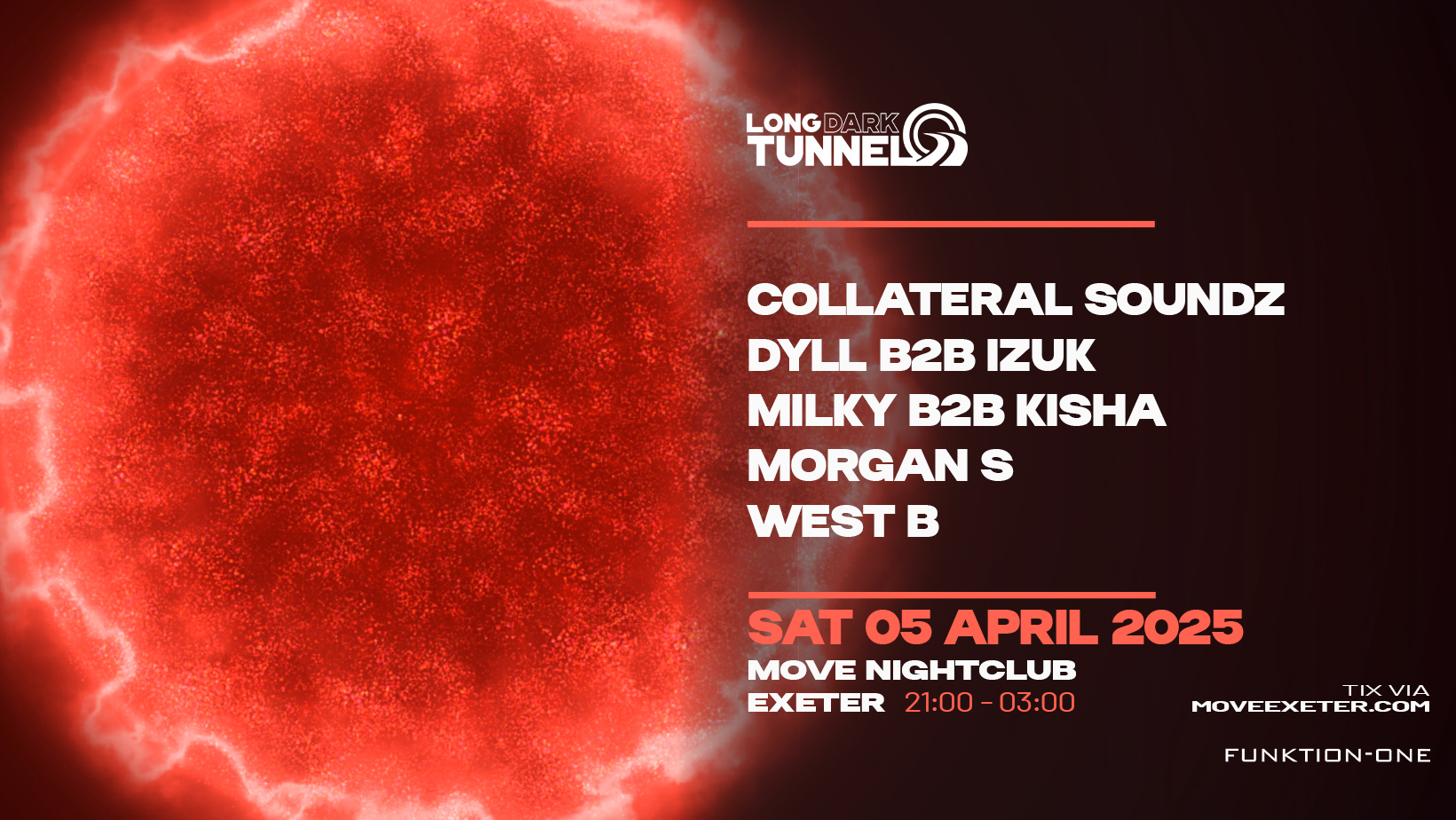 Long Dark Tunnel DnB – Sat 05 April – Move Nightclub – Exeter