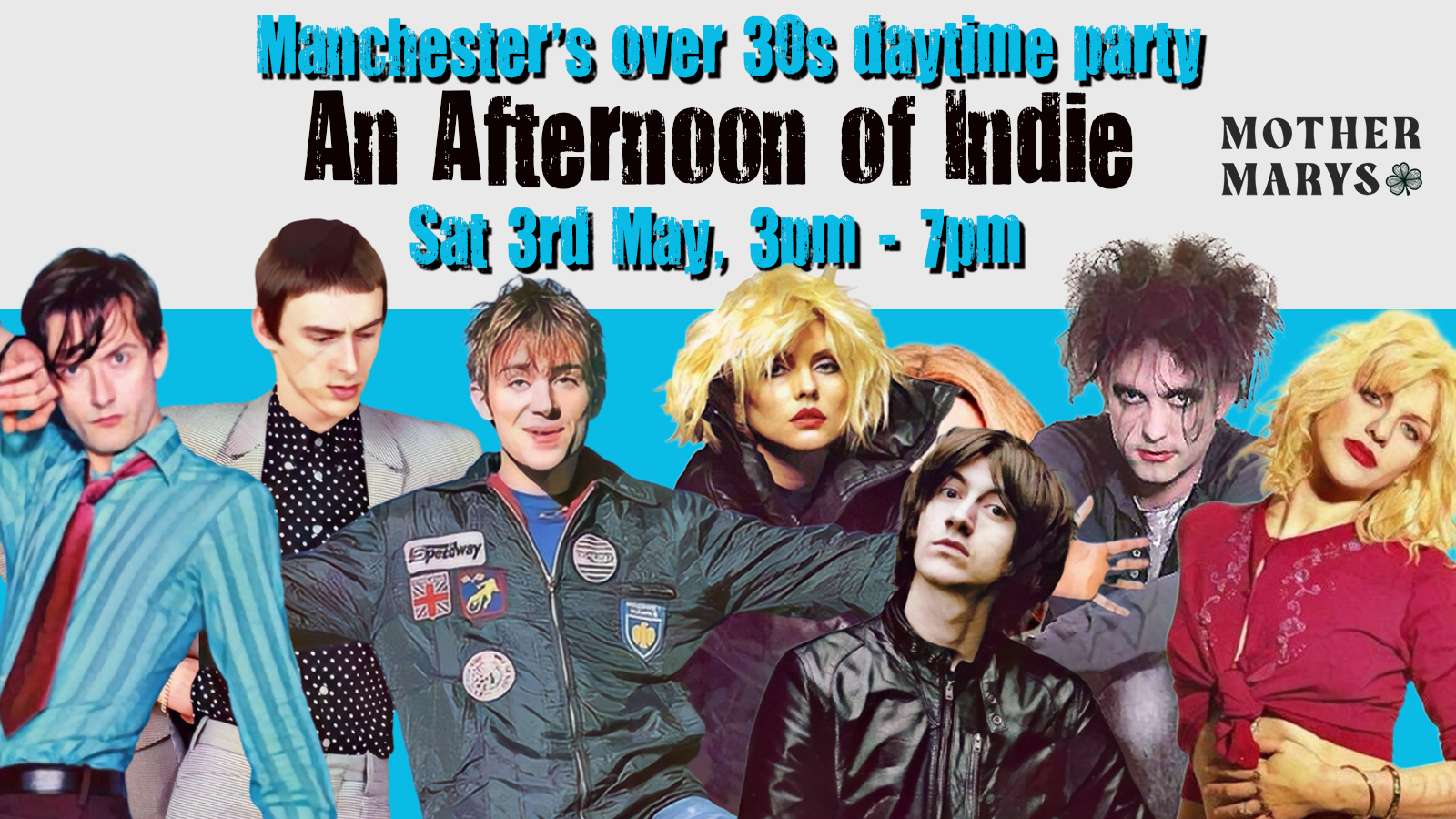 MANCHESTER: An Afternoon of indie – Indie for the over 30s: 3pm-7pm- 3 May *1/4 sold*