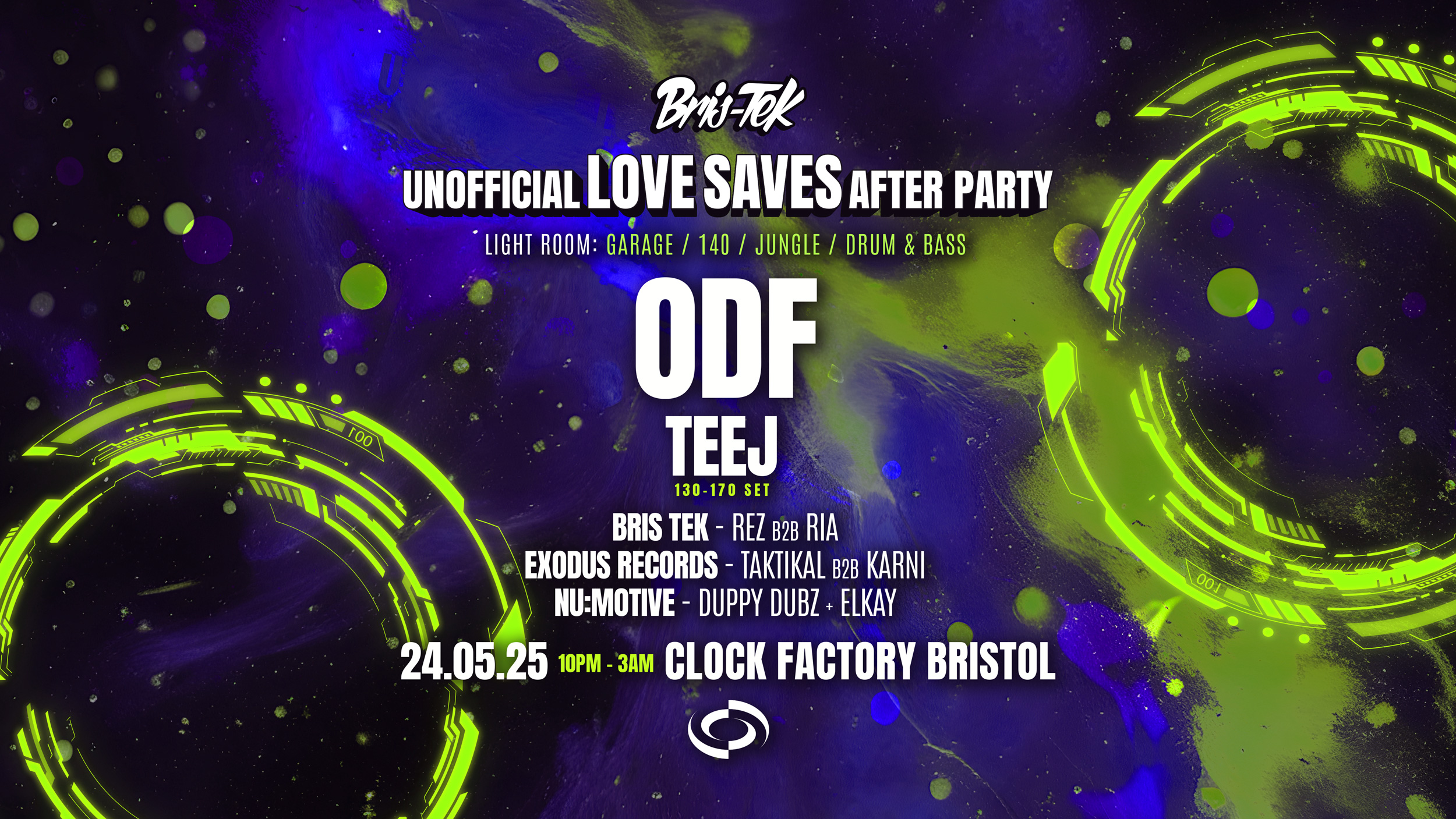 Bris-Tek x Unofficial LSTD After Party – ODF, Teej, Exodus + More