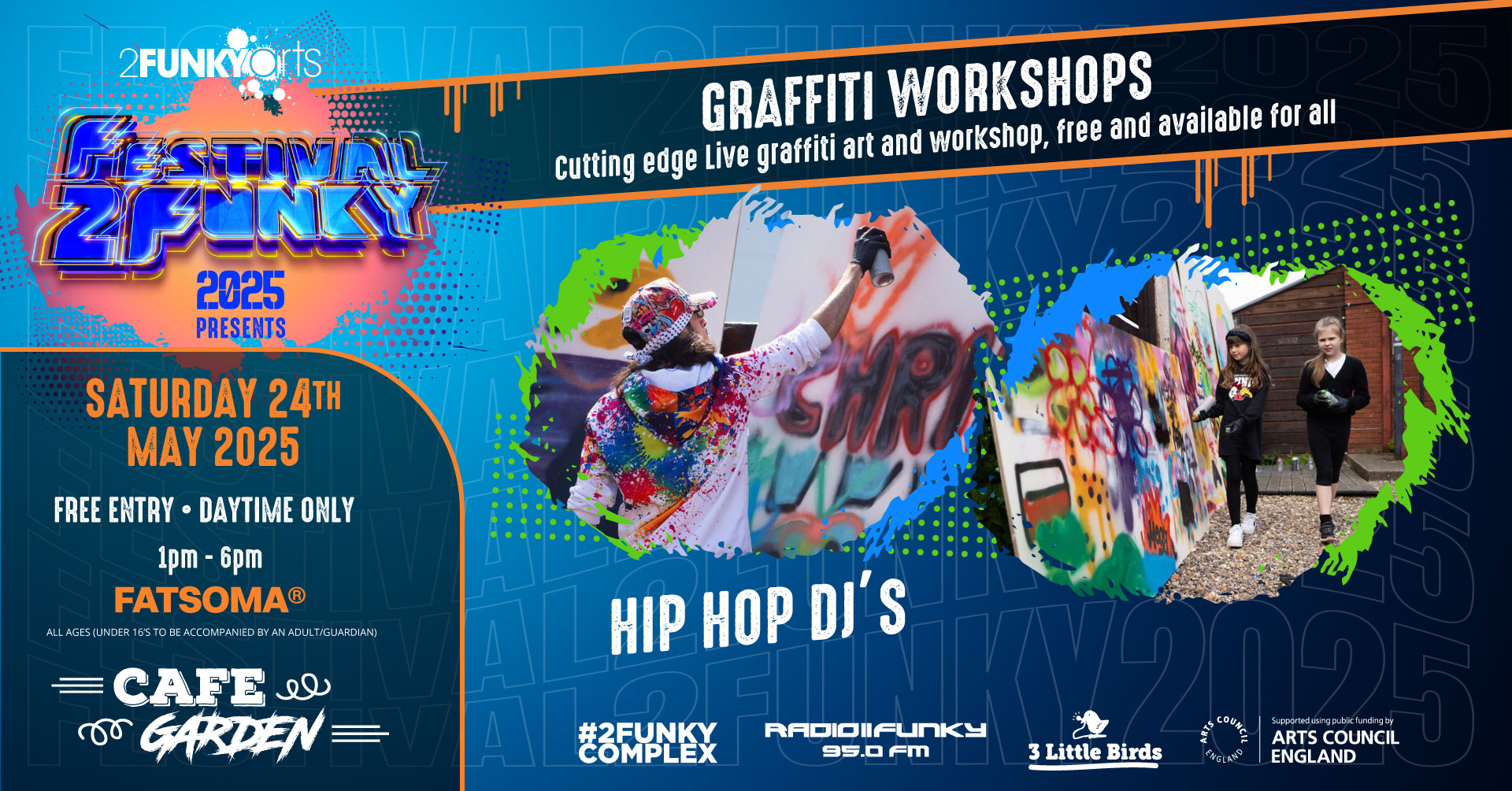Graffiti Workshops & HipHop DJs @ Festival2Funky 2025