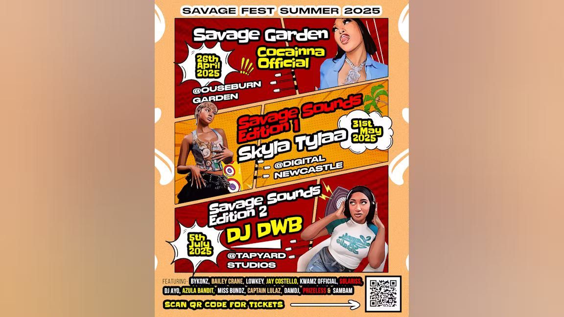 COCAINNA OFFICIAL LIVE – SAVAGE GARDEN: 26TH April @ OUSEBURN GARDEN