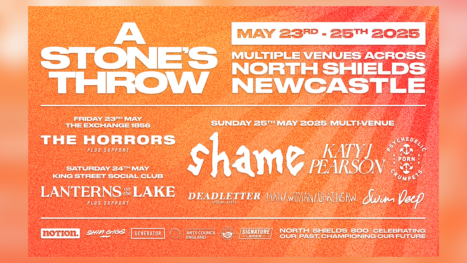 A Stone’s Throw 2025 ft. Shame, Katy J Pearson, Psychedelic Porn Crumpets + many more