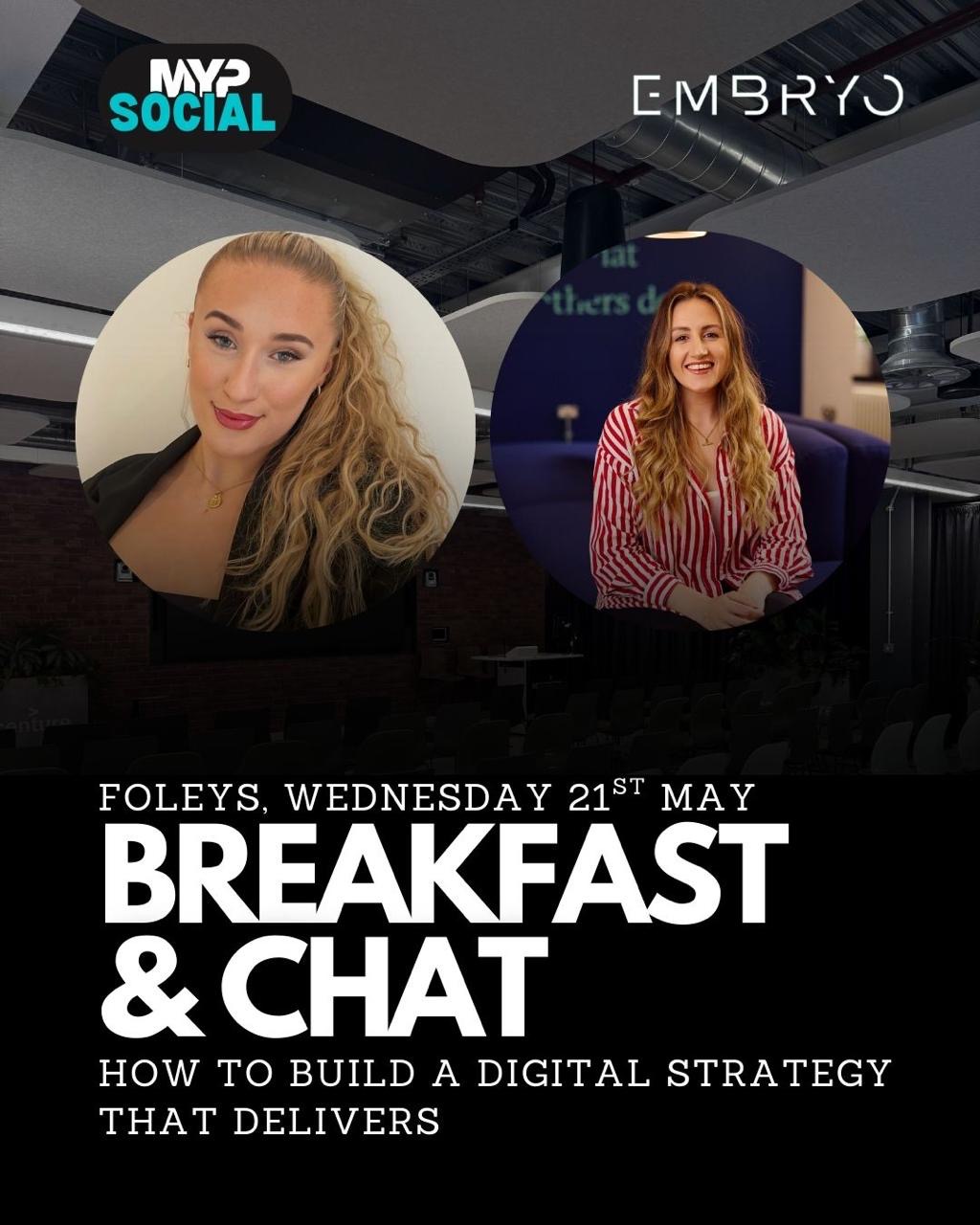 75% SOLD: MYP Breakfast Club @ Foley’s: Embryo Digital Partner Talk – 21.05.24