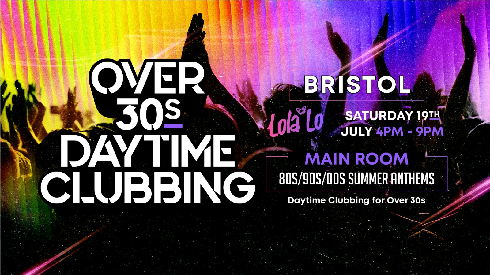 OVER 30s DAYTIME CLUBBING – BRISTOL🕺🏽