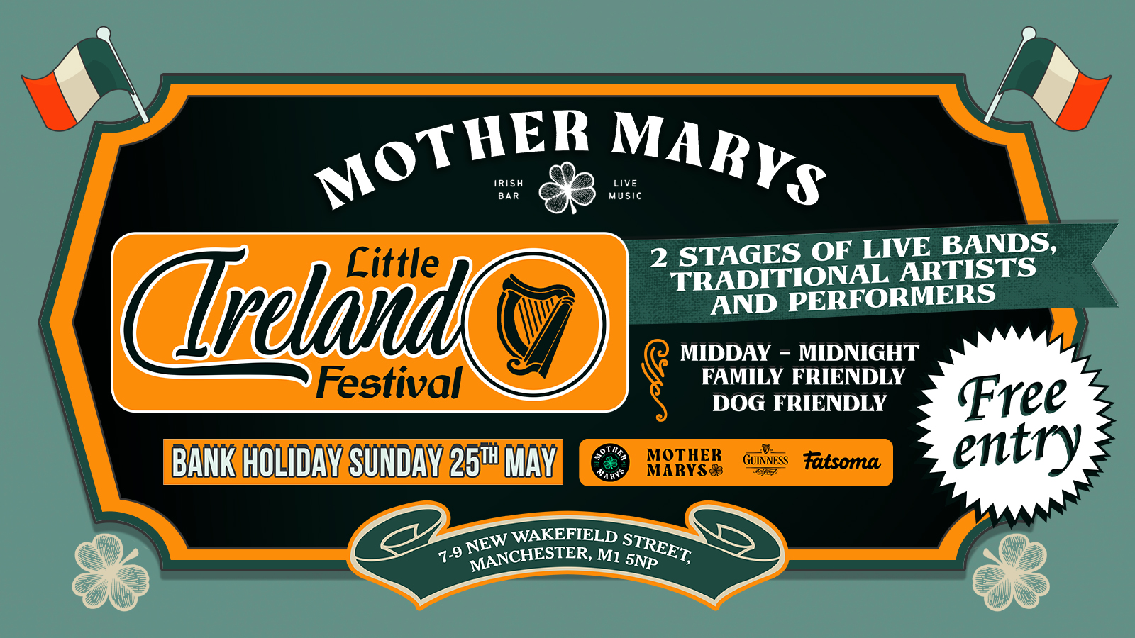 LITTLE IRELAND FESTIVAL: Bank Holiday Sunday ☘️ 🇮🇪
