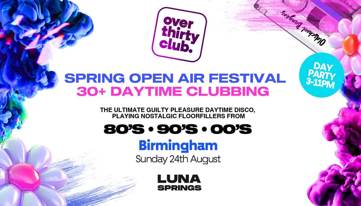 OVER 30’s CLUB  – Daytime Open Air Festival  – Birmingham • LUNA SPRINGS – Rozalla Perf Live