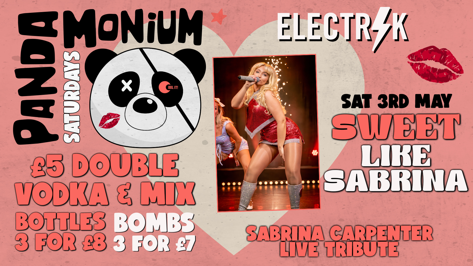 Pandamonium Saturdays : Sweet Like Sabrina – LIVE TRIBUTE 💃🔥🪩