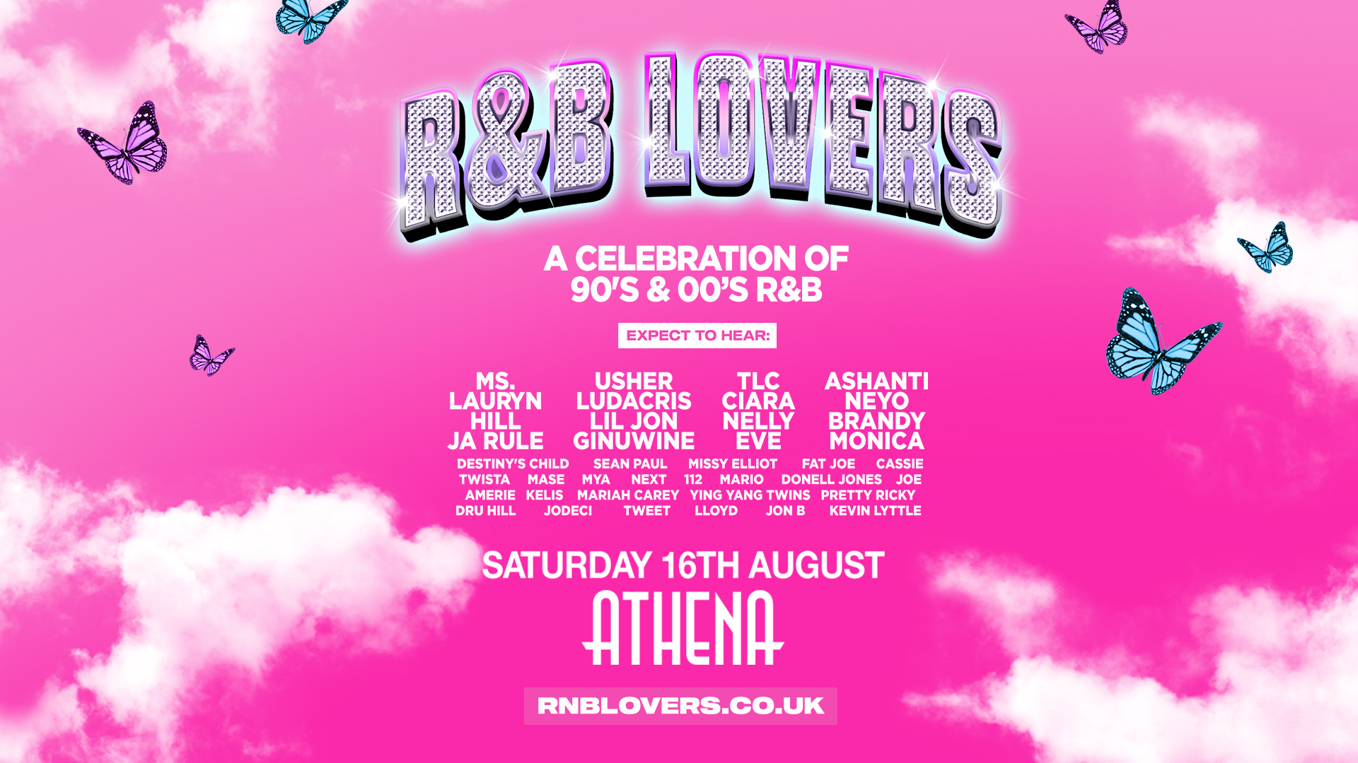R&B Lovers – Saturday 16th August  – Athena Leicester [FINAL 50 TICKETS!]