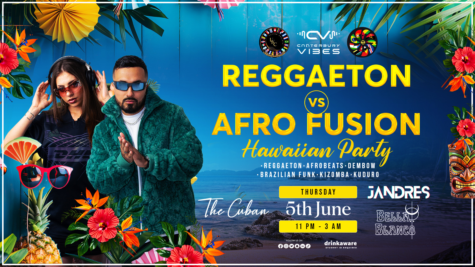 Reggaeton VS AfroFusion – Hawaiian Party