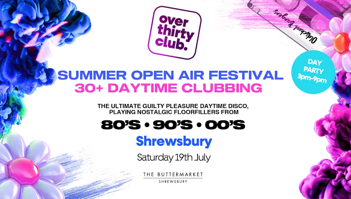 🚨 LESS THAN 10 TICKETS LEFT! OVER 30s CLUB – Daytime Open Air Festival – Flamingo Terraces